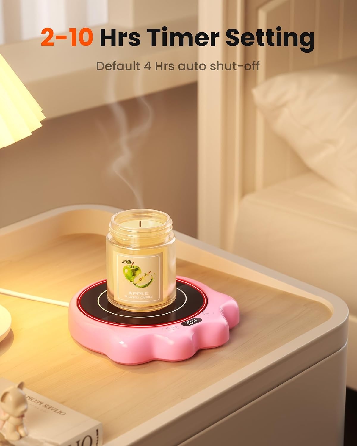 image:imageGaiatop Mug Warmer 50W Cute Cat Paw Cup Warmers 3 Temp Settings 210H Auto Shut Off Coffee Accessories Keep Beverage Hot for Desk and Home Heated Plate Stocking Stuffers for Tea Candle PinkPink