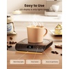 Gaiatop Coffee Mug Warmer, 3 Temperature Settings, 2-10H Auto Shut Off and Warm Strip Indicator Lights, 50W Smart Cup Warmers Fast Heating Plate for Tea Milk Cocoa Candle, Stocking Stuffers, Wood(Wood)