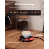 Gaiatop Coffee Mug Warmer for Desk, 3 Temp Settings, 2-9Hrs Timer, 3 Colorful Romantic Atmosphere Light Modes, Stocking Stuffers, Beverage Heating Plate with Digital Display for Candle Tea Milk Black(Black)