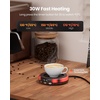Gaiatop Coffee Mug Warmer for Desk, 3 Temp Settings, 2-9Hrs Timer, 3 Colorful Romantic Atmosphere Light Modes, Stocking Stuffers, Beverage Heating Plate with Digital Display for Candle Tea Milk Black(Wood)