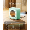 Gaiatop Mini Space Heater, Lightweight PTC Ceramic Fast Heating 500W Energy Efficient for Indoor Use, Overheating & 45° Tip-Over Protection, Portable Desk Electric Heaters for Office Home Pink(Green)