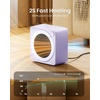 Gaiatop Mini Space Heater, Lightweight PTC Ceramic Fast Heating 500W Energy Efficient for Indoor Use, Overheating & 45° Tip-Over Protection, Portable Desk Electric Heaters for Office Home Pink(Purple)