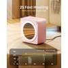 Gaiatop Mini Space Heater, Lightweight PTC Ceramic Fast Heating 500W Energy Efficient for Indoor Use, Overheating & 45° Tip-Over Protection, Portable Desk Electric Heaters for Office Home Pink(Pink)
