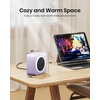 Gaiatop Mini Space Heater, Lightweight PTC Ceramic Fast Heating 500W Energy Efficient for Indoor Use, Overheating & 45° Tip-Over Protection, Portable Desk Electric Heaters for Office Home Pink(Purple)