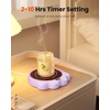 Gaiatop Mug Warmer, 50W Cute Cat Paw Cup Warmers, 3 Temp Settings, 2-10H Auto Shut Off, Coffee Accessories Keep Beverage Hot for Desk and Home, Heated Plate Stocking Stuffers for Tea Candle Pink(Purple)