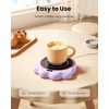 Gaiatop Mug Warmer, 50W Cute Cat Paw Cup Warmers, 3 Temp Settings, 2-10H Auto Shut Off, Coffee Accessories Keep Beverage Hot for Desk and Home, Heated Plate Stocking Stuffers for Tea Candle Pink(Purple)