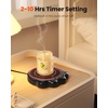 Gaiatop Mug Warmer, 50W Cute Cat Paw Cup Warmers, 3 Temp Settings, 2-10H Auto Shut Off, Coffee Accessories Keep Beverage Hot for Desk and Home, Heated Plate Stocking Stuffers for Tea Candle Pink(Black)