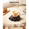 Gaiatop Mug Warmer, 50W Cute Cat Paw Cup Warmers, 3 Temp Settings, 2-10H Auto Shut Off, Coffee Accessories Keep Beverage Hot for Desk and Home, Heated Plate Stocking Stuffers for Tea Candle Pink(Black)