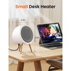 Gaiatop Portable Space Heater for Indoor Use, 1000W/600W Small Electric Desk Heater for Bedroom or Office, 2s PTC Ceramic Heating, Overheat & Tip-Over Protection, Cute Gifts for Women Men, White