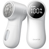 GAIATOP Fabric Shaver Rechargeable Lint Remover 3 Speeds Sweater Defuzzer, Cute Digital Screen Large Storage 6-Leaf Blades, Fuzz Pills Bobbles Trimmer for Clothes Furniture Bedclothes White 1 pcs