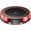 Gaiatop Coffee Mug Warmer for Desk, 3 Temp Settings, 2-9Hrs Timer, 3 Colorful Romantic Atmosphere Light Modes, Stocking Stuffers, Beverage Heating Plate with Digital Display for Candle Tea Milk Black(Wood)